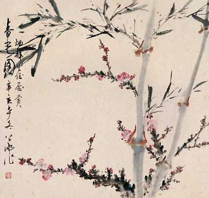 吴公虎 春光图 立轴
